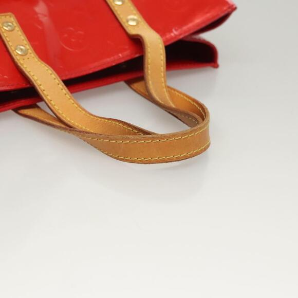 LOUIS VUITTON Monogram Vernis Reade PM Hand Bag Red Rouge M91088 - Picture 7 of 12